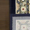 Dynamic Rugs Ancient Garden 57078 Blue/Ivory Area Rug Detail Image