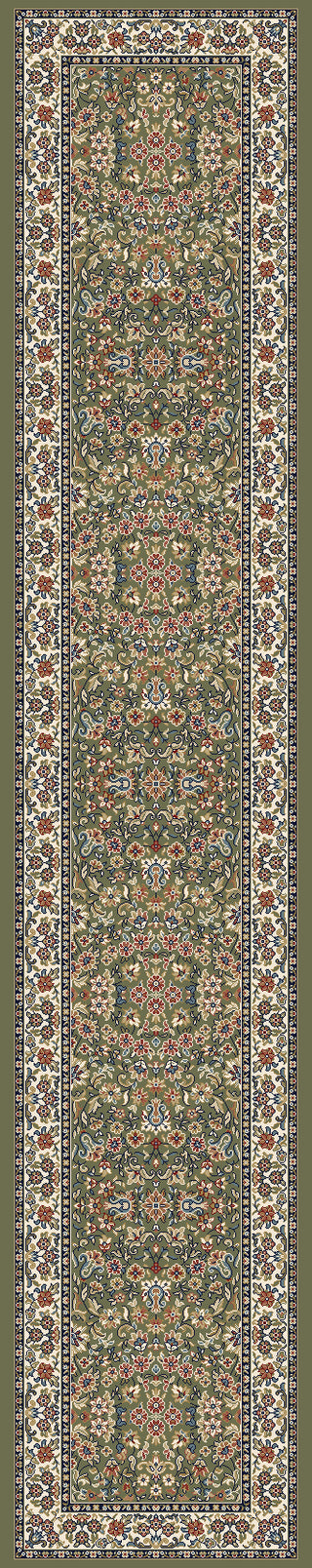 Dynamic Rugs Ancient Garden 57078 Green/Ivory Area Rug Finished Runner Image