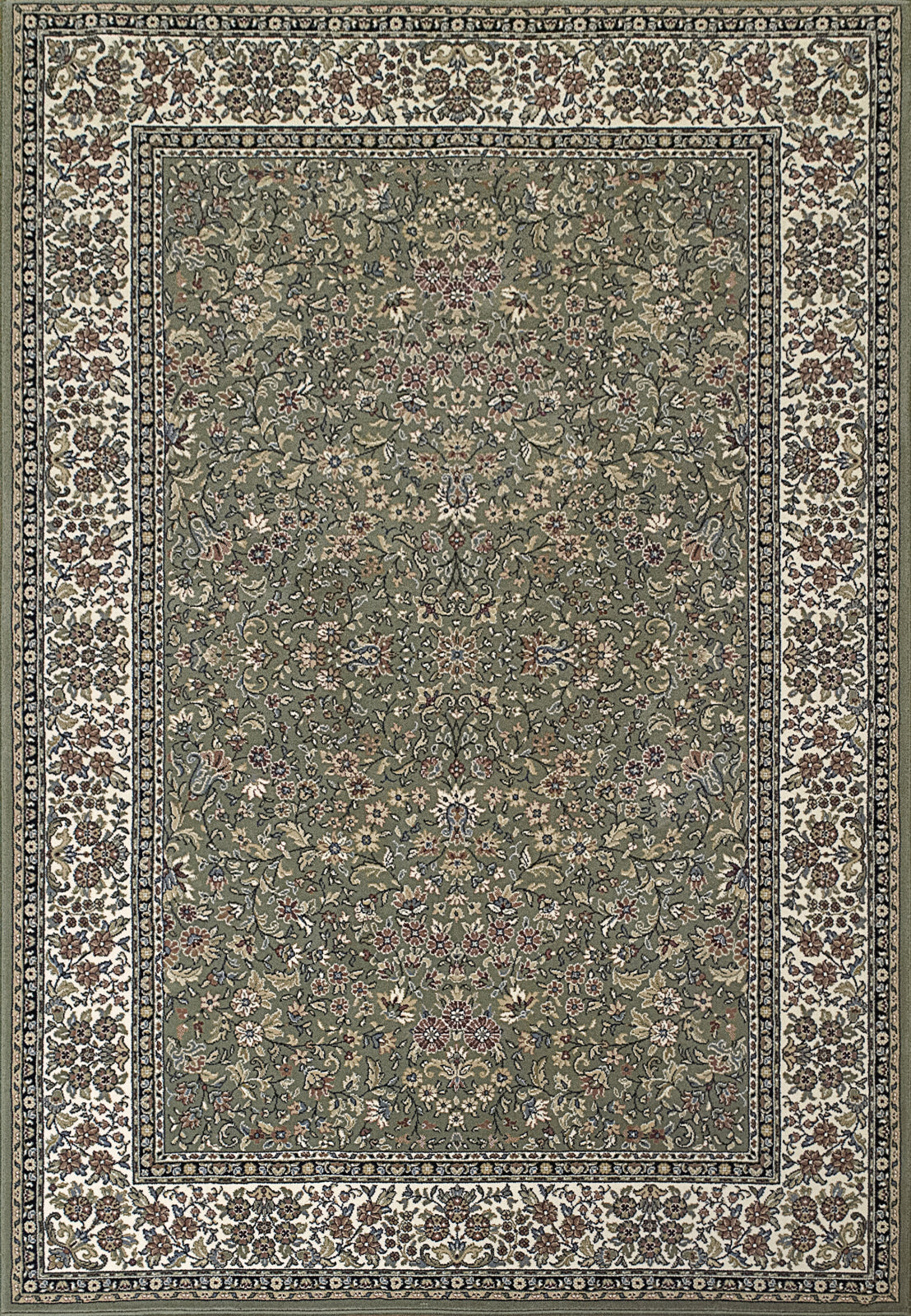 Dynamic Rugs Ancient Garden 57078 Green/Ivory Area Rug main image
