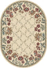 Dynamic Rugs Ancient Garden 57084 Ivory Area Rug Oval Shot