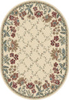 Dynamic Rugs Ancient Garden 57084 Ivory Area Rug Oval Shot