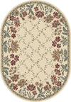 Dynamic Rugs Ancient Garden 57084 Ivory Area Rug Oval Image