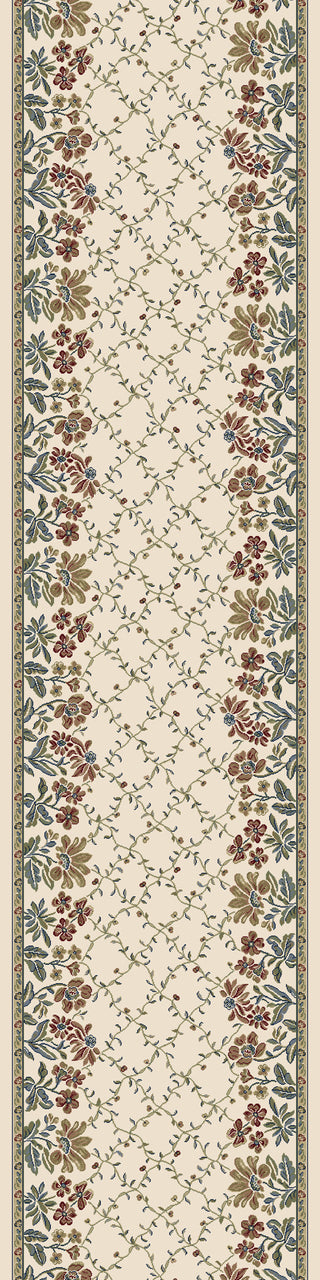 Dynamic Rugs Ancient Garden 57084 Ivory Area Rug Roll Runner Image