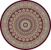 Dynamic Rugs Ancient Garden 57090 Red Area Rug Round Shot