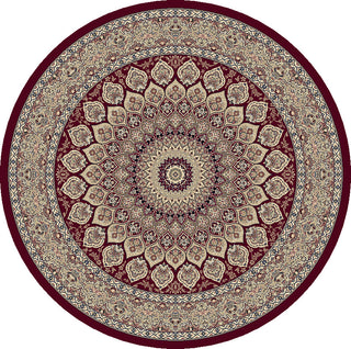 Dynamic Rugs Ancient Garden 57090 Red Area Rug Round Image