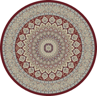 Dynamic Rugs Ancient Garden 57090 Red Area Rug Round Image