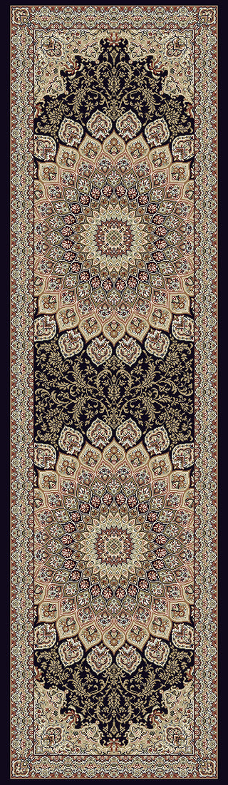 Dynamic Rugs Ancient Garden 57090 Navy Area Rug Finished Runner Image