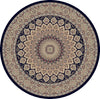 Dynamic Rugs Ancient Garden 57090 Navy Area Rug Round Shot