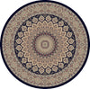 Dynamic Rugs Ancient Garden 57090 Navy Area Rug Round Image