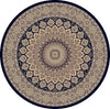 Dynamic Rugs Ancient Garden 57090 Navy Area Rug Round Image