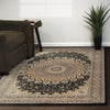 Dynamic Rugs Ancient Garden 57090 Navy Area Rug Lifestyle Image Feature