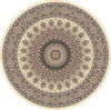 Dynamic Rugs Ancient Garden 57090 Ivory Area Rug Round Shot