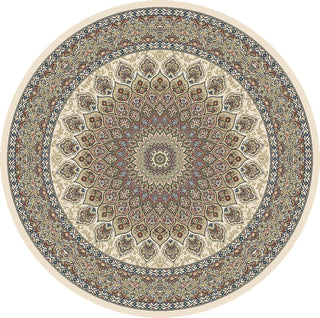 Dynamic Rugs Ancient Garden 57090 Ivory Area Rug Round Image