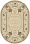 Dynamic Rugs Ancient Garden 57091 Ivory Area Rug Oval Shot