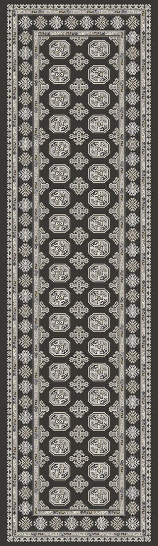 Dynamic Rugs Ancient Garden 57102 Charcoal/Silver Area Rug Finished Runner Image