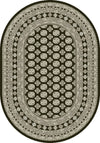 Dynamic Rugs Ancient Garden 57102 Charcoal/Silver Area Rug Oval Shot