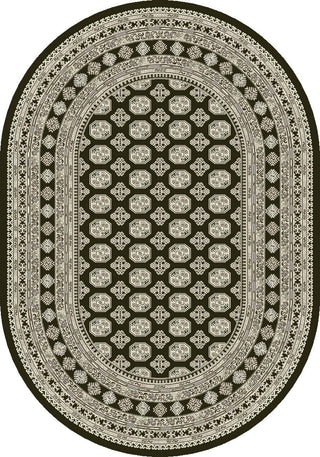 Dynamic Rugs Ancient Garden 57102 Charcoal/Silver Area Rug Oval Image