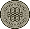 Dynamic Rugs Ancient Garden 57102 Charcoal/Silver Area Rug Round Image