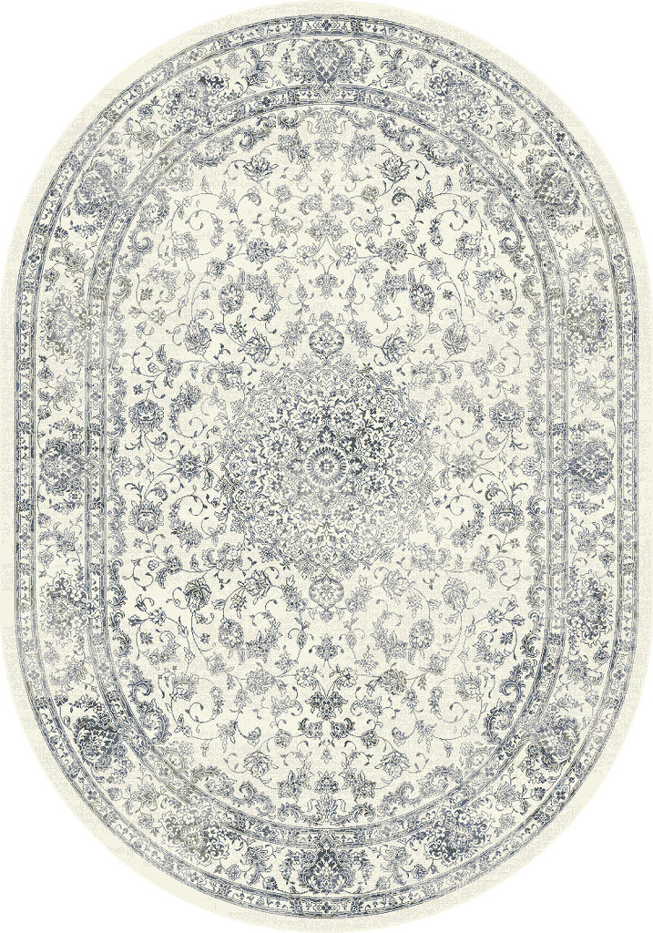 Dynamic Rugs Ancient Garden 57109 Cream Area Rug Oval Shot