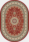 Dynamic Rugs Ancient Garden 57119 Red/Ivory Area Rug Oval Shot