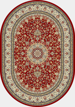 Dynamic Rugs Ancient Garden 57119 Red/Ivory Area Rug Oval Shot