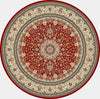 Dynamic Rugs Ancient Garden 57119 Red/Ivory Area Rug Round Shot
