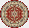 Dynamic Rugs Ancient Garden 57119 Red/Ivory Area Rug Round Shot