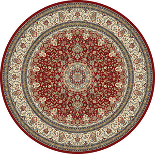 Dynamic Rugs Ancient Garden 57119 Red/Ivory Area Rug Round Image