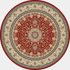 Dynamic Rugs Ancient Garden 57119 Red/Ivory Area Rug Round Image