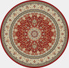 Dynamic Rugs Ancient Garden 57119 Red/Ivory Area Rug Round Image