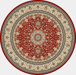 Dynamic Rugs Ancient Garden 57119 Red/Ivory Area Rug Round Image