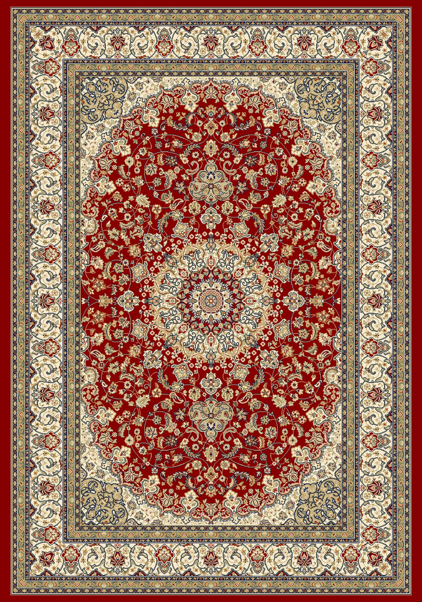 Dynamic Rugs Ancient Garden 57119 Red/Ivory Area Rug – Incredible Rugs ...