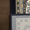 Dynamic Rugs Ancient Garden 57119 Blue/Ivory Area Rug Detail Image