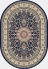 Dynamic Rugs Ancient Garden 57119 Blue/Ivory Area Rug Oval Shot