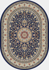 Dynamic Rugs Ancient Garden 57119 Blue/Ivory Area Rug Oval Image