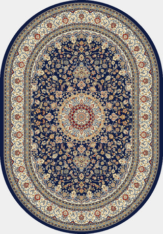 Dynamic Rugs Ancient Garden 57119 Blue/Ivory Area Rug Oval Image