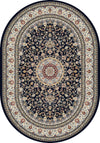 Dynamic Rugs Ancient Garden 57119 Blue/Ivory Area Rug Oval Image