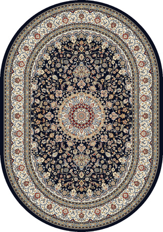 Dynamic Rugs Ancient Garden 57119 Blue/Ivory Area Rug Oval Image