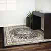 Dynamic Rugs Ancient Garden 57119 Blue/Ivory Area Rug Lifestyle Image Feature