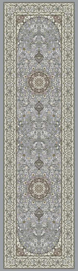 Dynamic Rugs Ancient Garden 57119 Steel Blue/Cream Area Rug Finished Runner Image