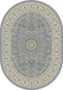 Dynamic Rugs Ancient Garden 57119 Steel Blue/Cream Area Rug Oval Shot
