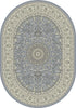 Dynamic Rugs Ancient Garden 57119 Steel Blue/Cream Area Rug Oval Image
