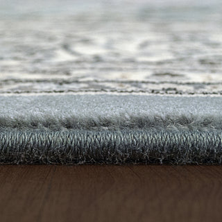 Dynamic Rugs Ancient Garden 57119 Steel Blue/Cream Area Rug Detail Image