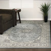 Dynamic Rugs Ancient Garden 57119 Steel Blue/Cream Area Rug Lifestyle Image