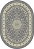 Dynamic Rugs Ancient Garden 57119 Grey/Cream Area Rug Oval Shot