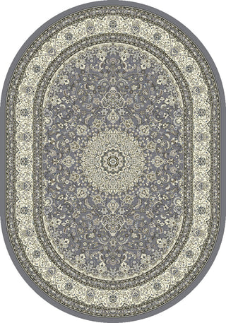 Dynamic Rugs Ancient Garden 57119 Grey/Cream Area Rug Oval Shot