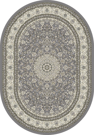 Dynamic Rugs Ancient Garden 57119 Grey/Cream Area Rug Oval Image