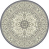 Dynamic Rugs Ancient Garden 57119 Grey/Cream Area Rug Round Image