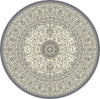 Dynamic Rugs Ancient Garden 57119 Grey/Cream Area Rug Round Image