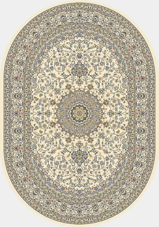 Dynamic Rugs Ancient Garden 57119 Ivory Area Rug Oval Shot